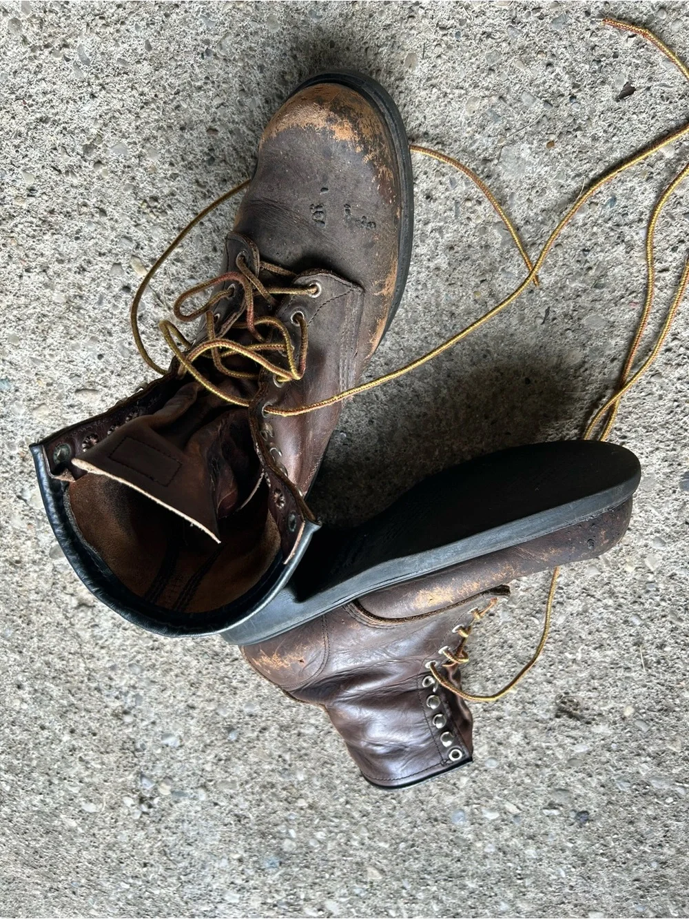 Red wing Men's Brown Leather Lace-Up Work Boots Sz 10 C